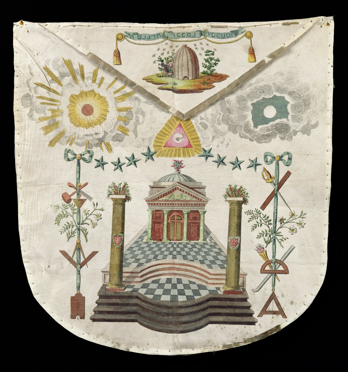 Delantal de un Maestro de la Logia Saint-Julien en Brioude de French School