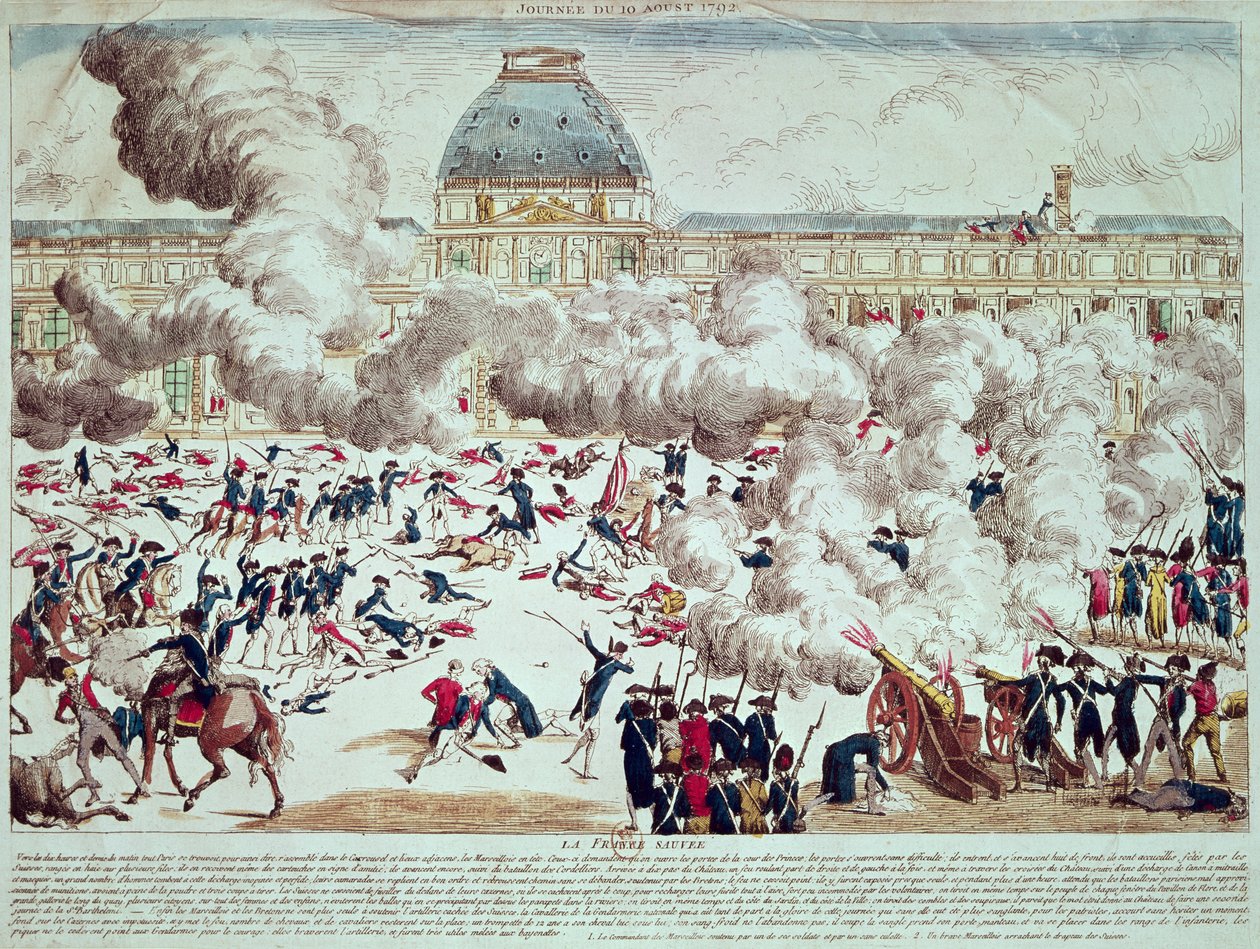 Ataque a las Tullerías, 10 de agosto de 1792 de French School