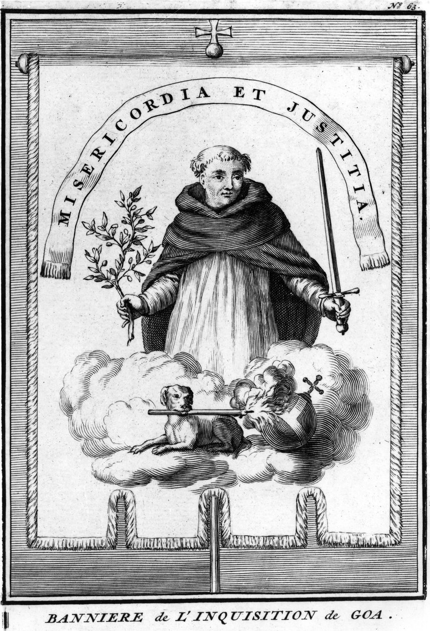 Estandarte de la Inquisición de Goa, publicado en 'Relation de l ...