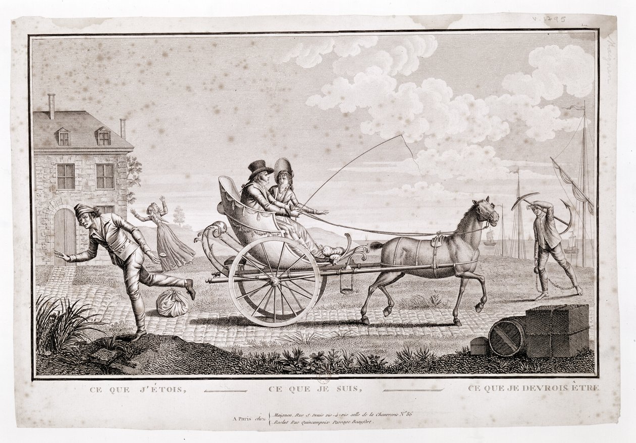 Caricatura de los nuevos ricos, c.1795 de French School