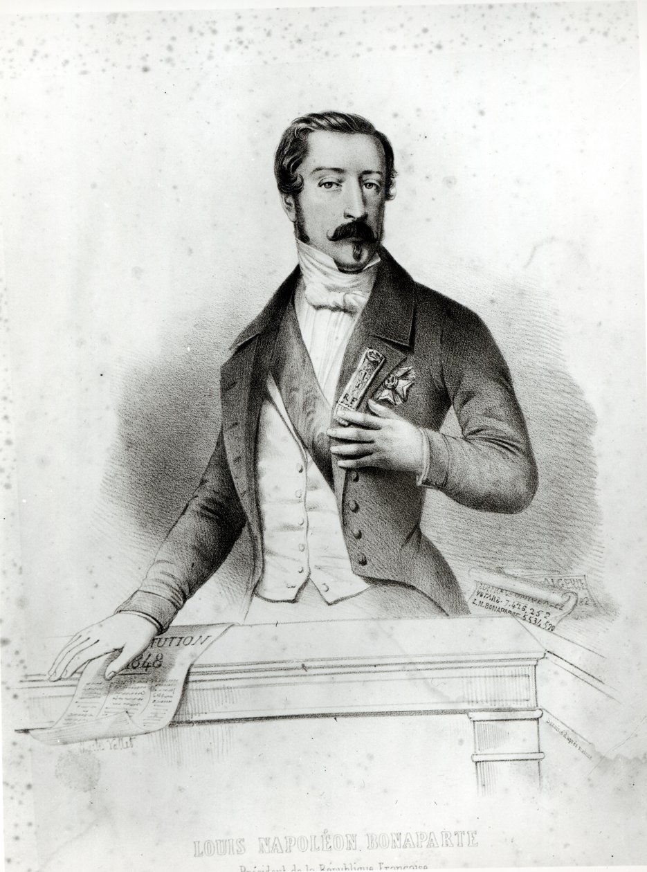 Carlos Luis Napoleón Bonaparte (1808-73) jurando la Constitución de 1848 de French School