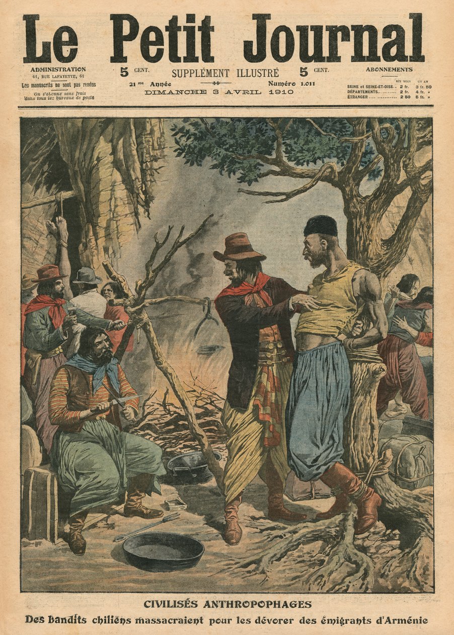 Bandidos chilenos devorando emigrantes armenios, ilustración de 