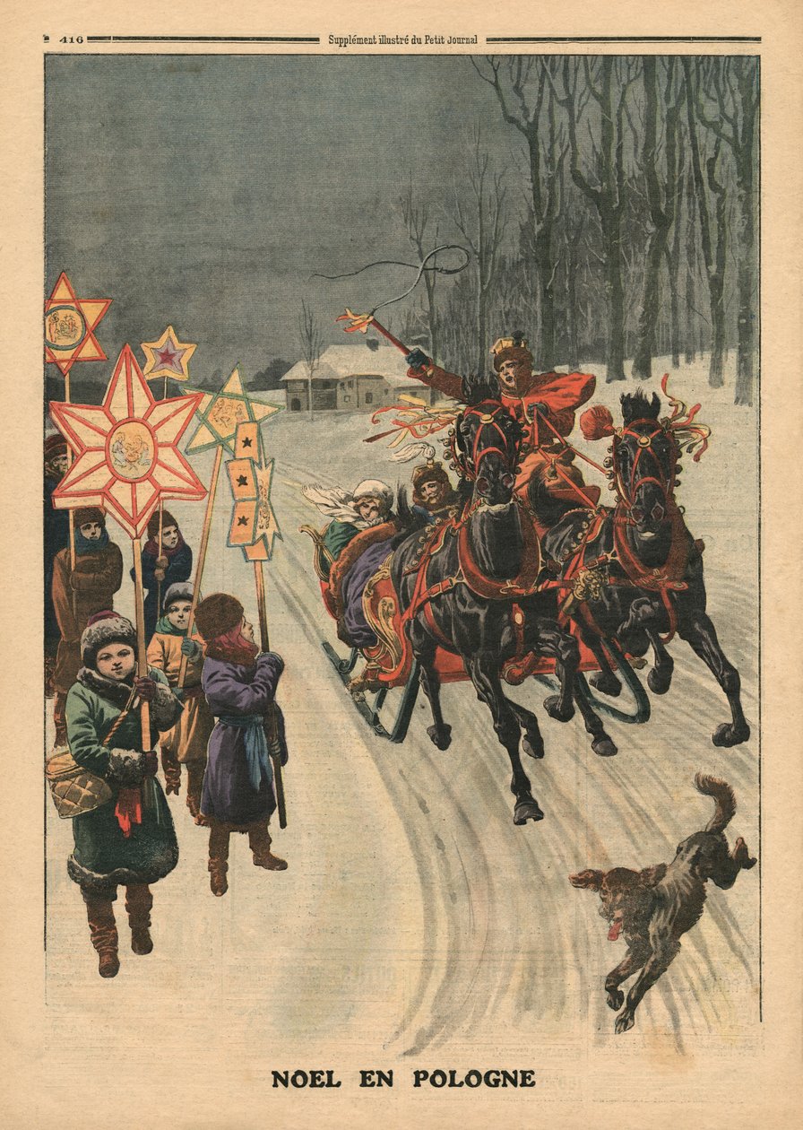 Navidad en Polonia, ilustración de 