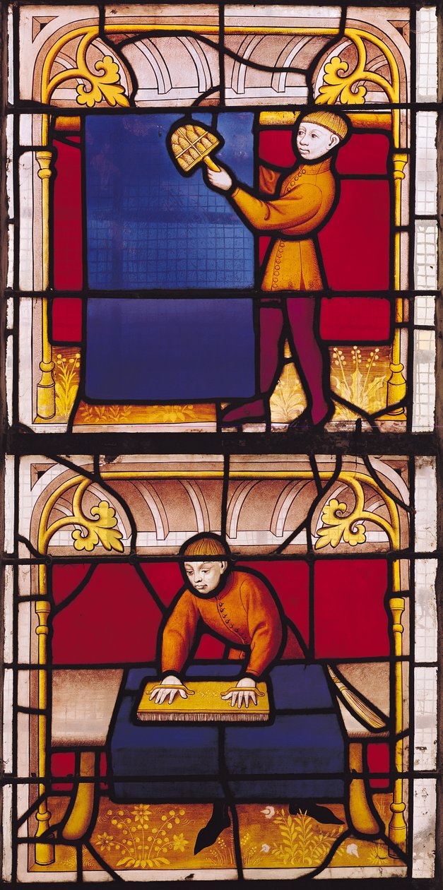 Ventana del Comerciante de Telas (vidriera) de French School