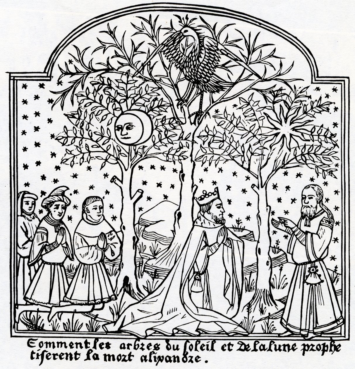 Copia de la ilustración de los árboles oraculares del Sol y la Luna de 