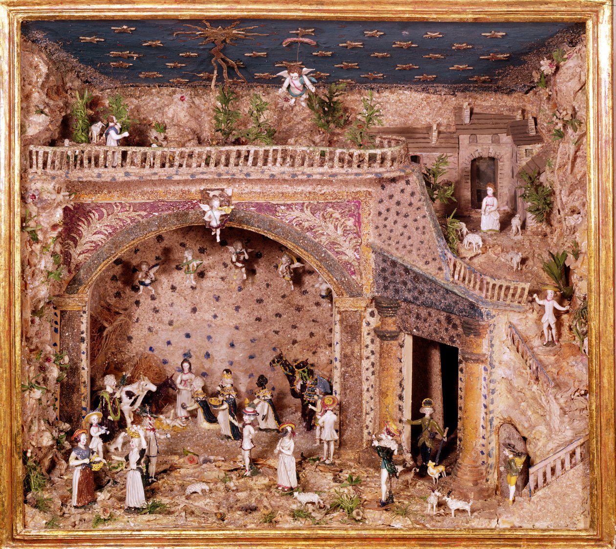 Pesebre, Nevers (vidrio hilado) de French School
