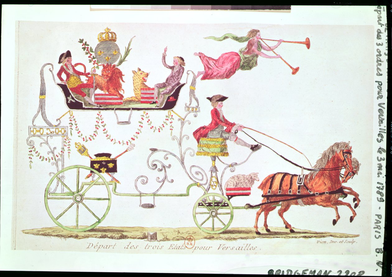 Salida de los Tres Estados hacia Versalles, 3 de mayo de 1789 de French School