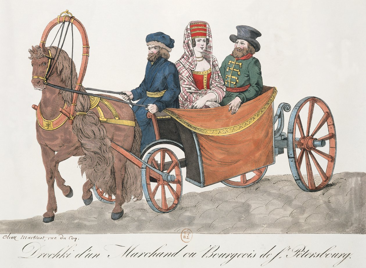 Droshky de un comerciante de San Petersburgo de French School