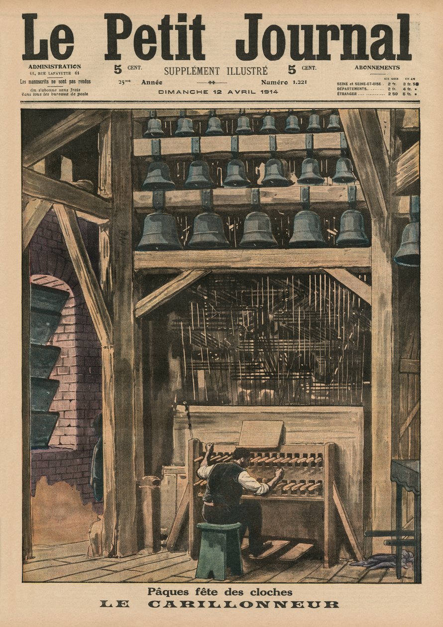 Pascua, el campanero, ilustración de portada de 