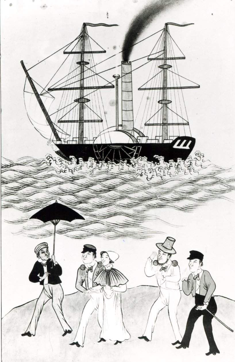 Vapor Inglés en Cantón, 1840 de French School