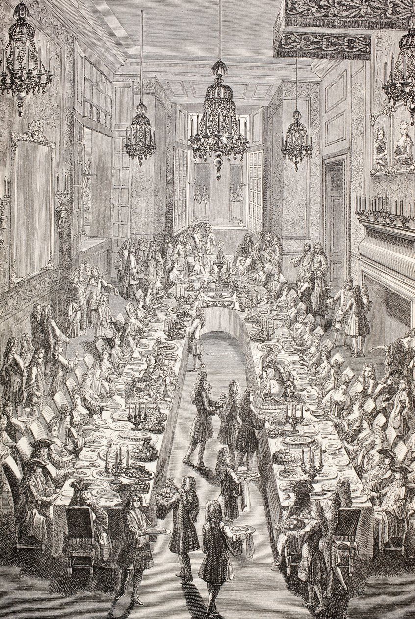 Banquete ofrecido al Embajador de España en Francia en París en 1707, 1875 de French School