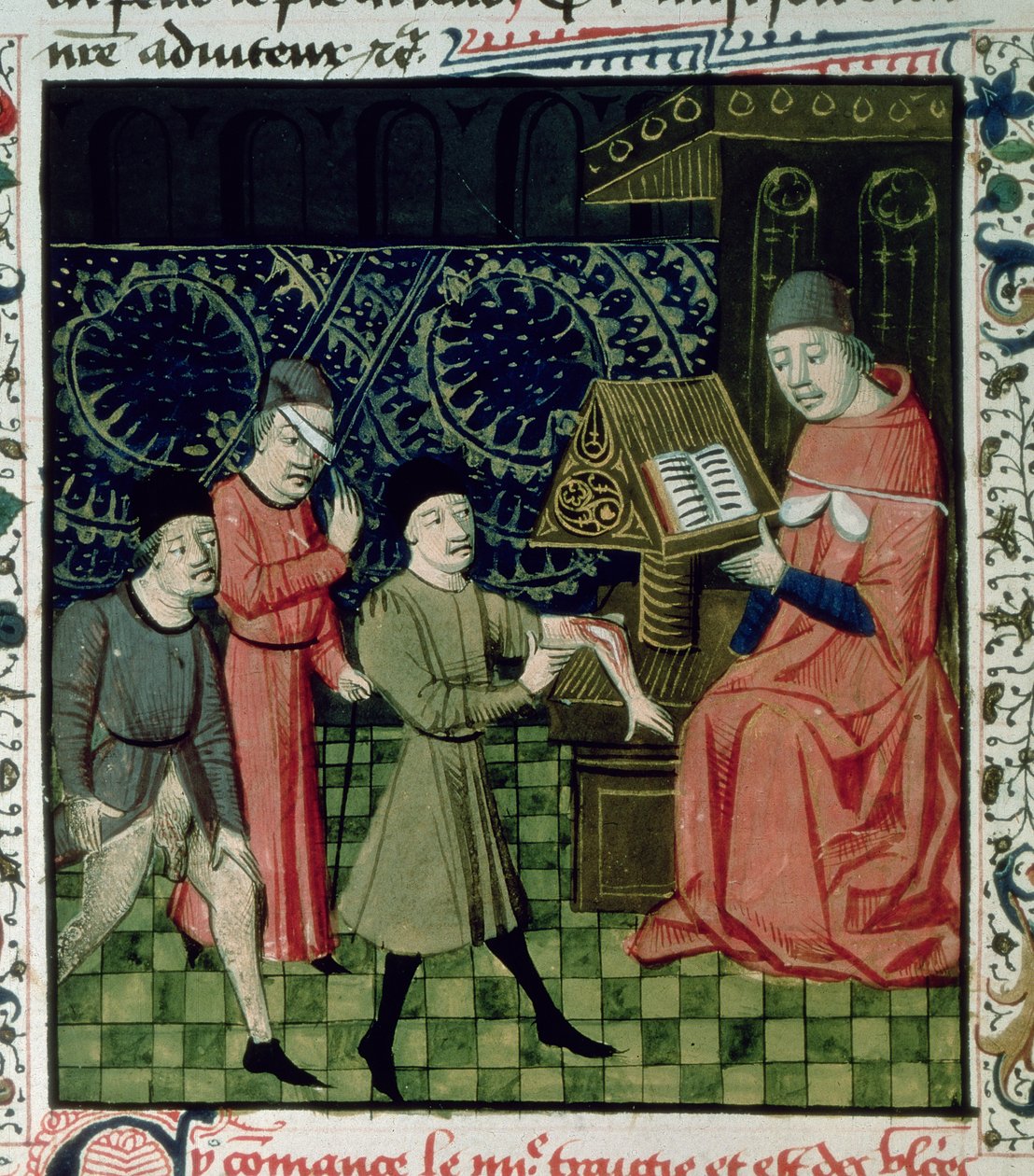 Fr 396 f.66 La clínica del cirujano, por Guy de Chauliac de French School