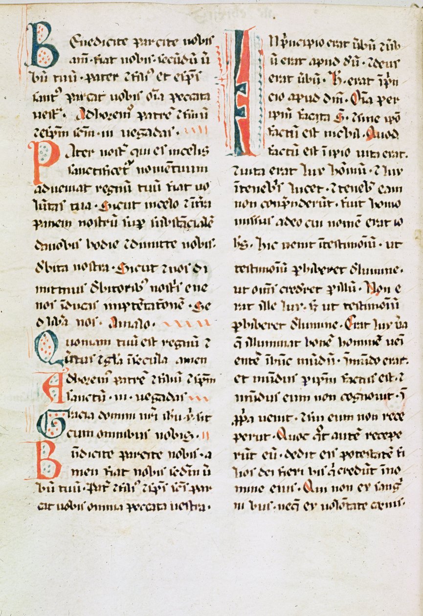 Fragmento de un manuscrito cátaro de French School