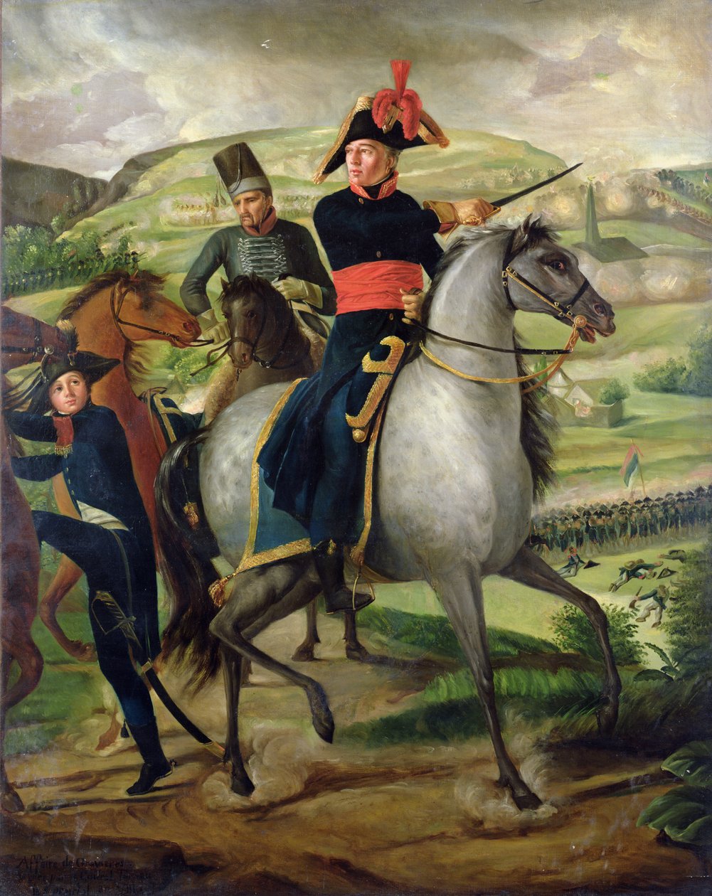 General Louis Marie Turreau de Garambouville (1756-1816) en el Asunto de Gravieres, 1800 de French School