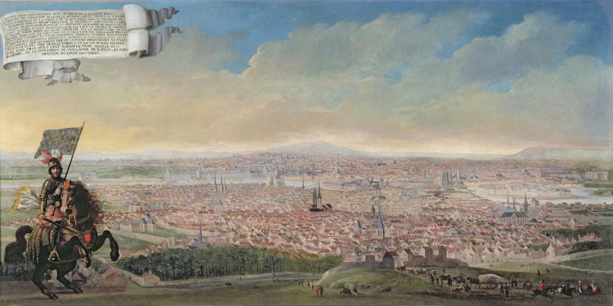 Vista general de París desde el Faubourg Saint-Jacques, c.1640 de French School