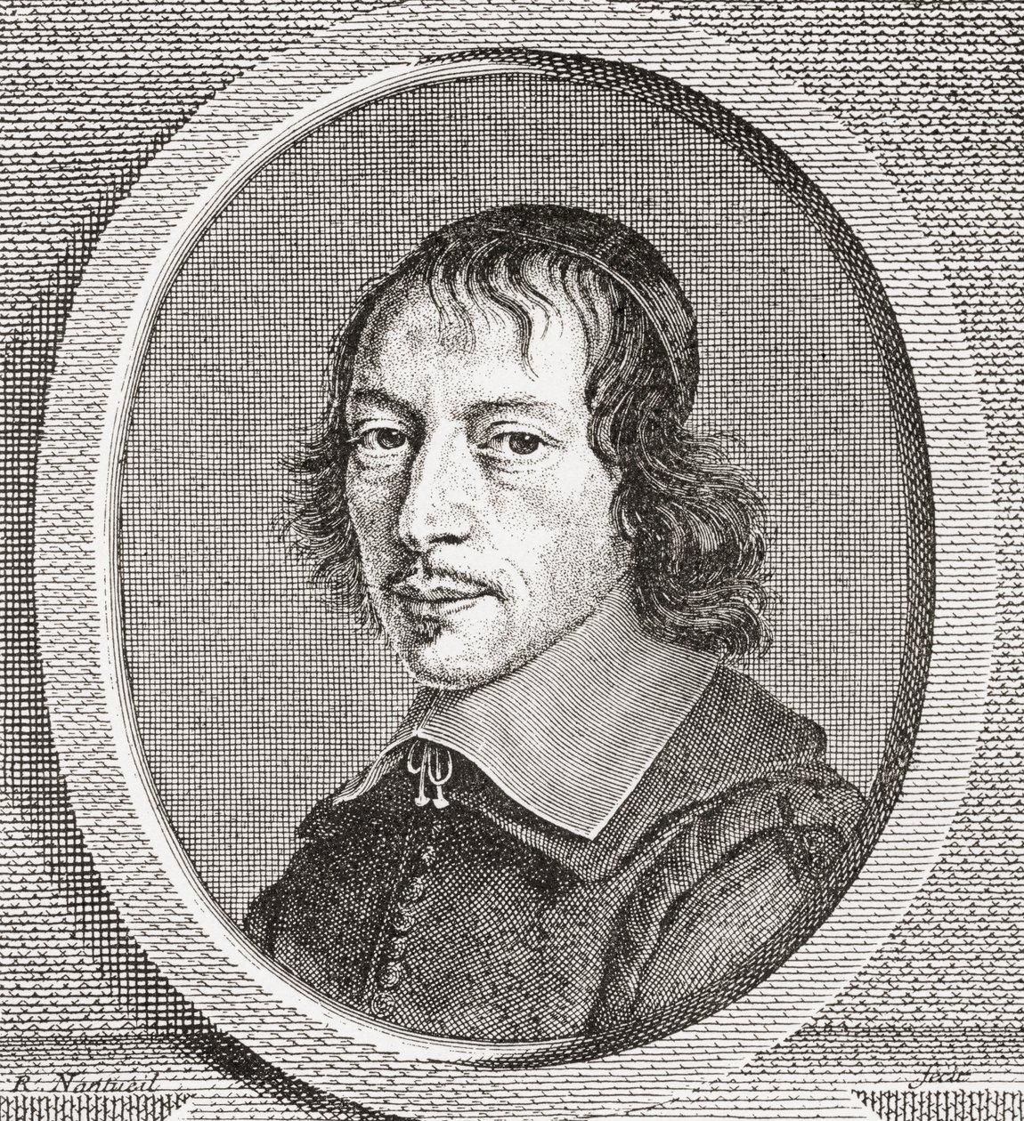Gilles Ménage, 1613-1692. Erudito francés del siglo XVII. De Les Heures Libres publicado en 1908. de French School