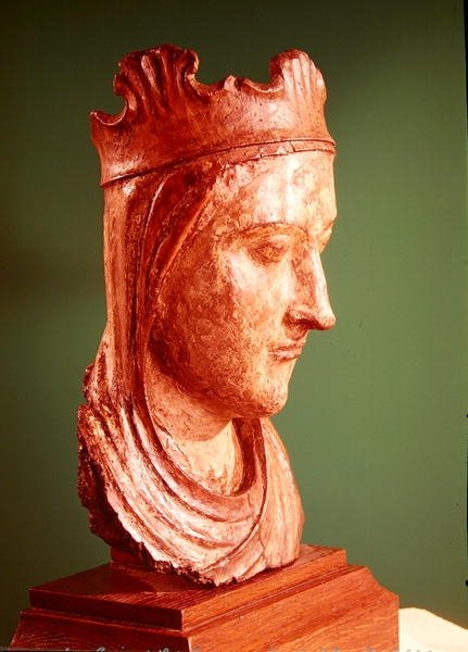 Cabeza de la Virgen (madera) de French School