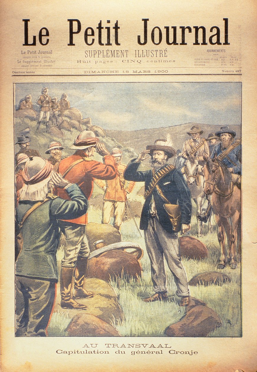 En el Transvaal: la capitulación del General Cronje, portada de 