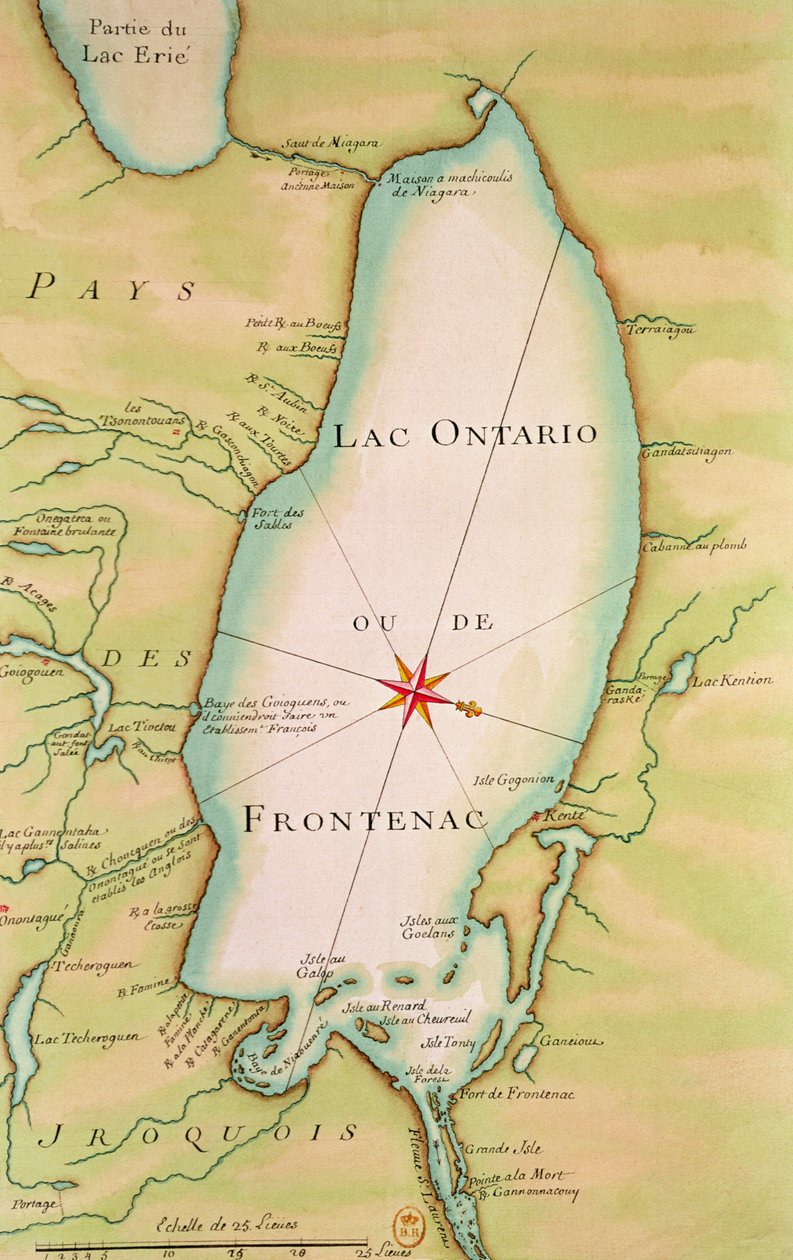 Mapa del Lago Ontario de French School