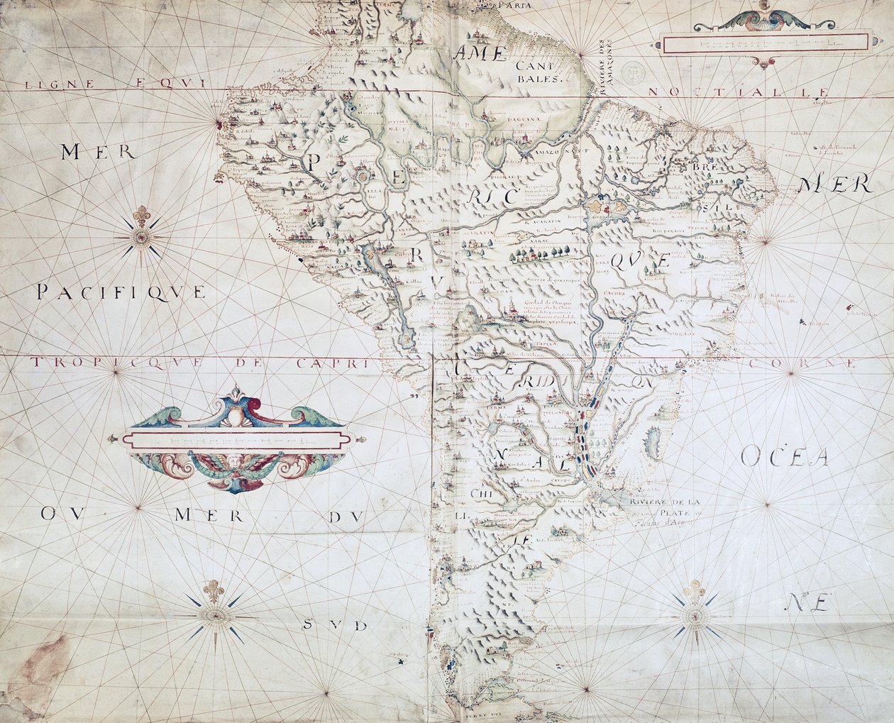 Mapa de América del Sur de French School