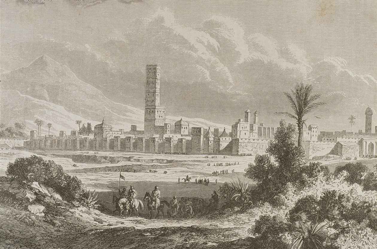 Marrakech en la década de 1860 de French School