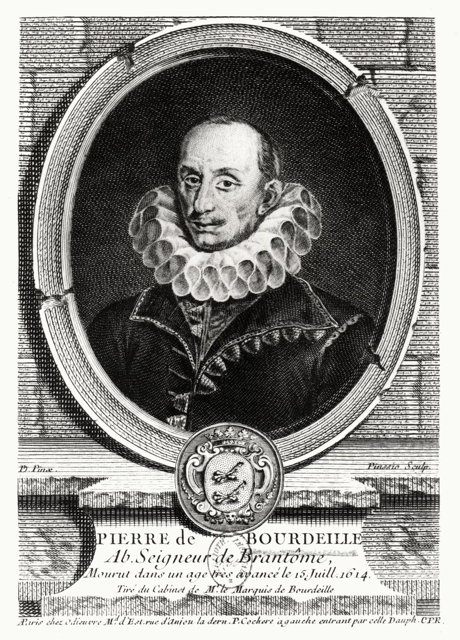 Retrato en medallón de Pierre de Bourdeille (1540-1614) Abad de Brantome de French School