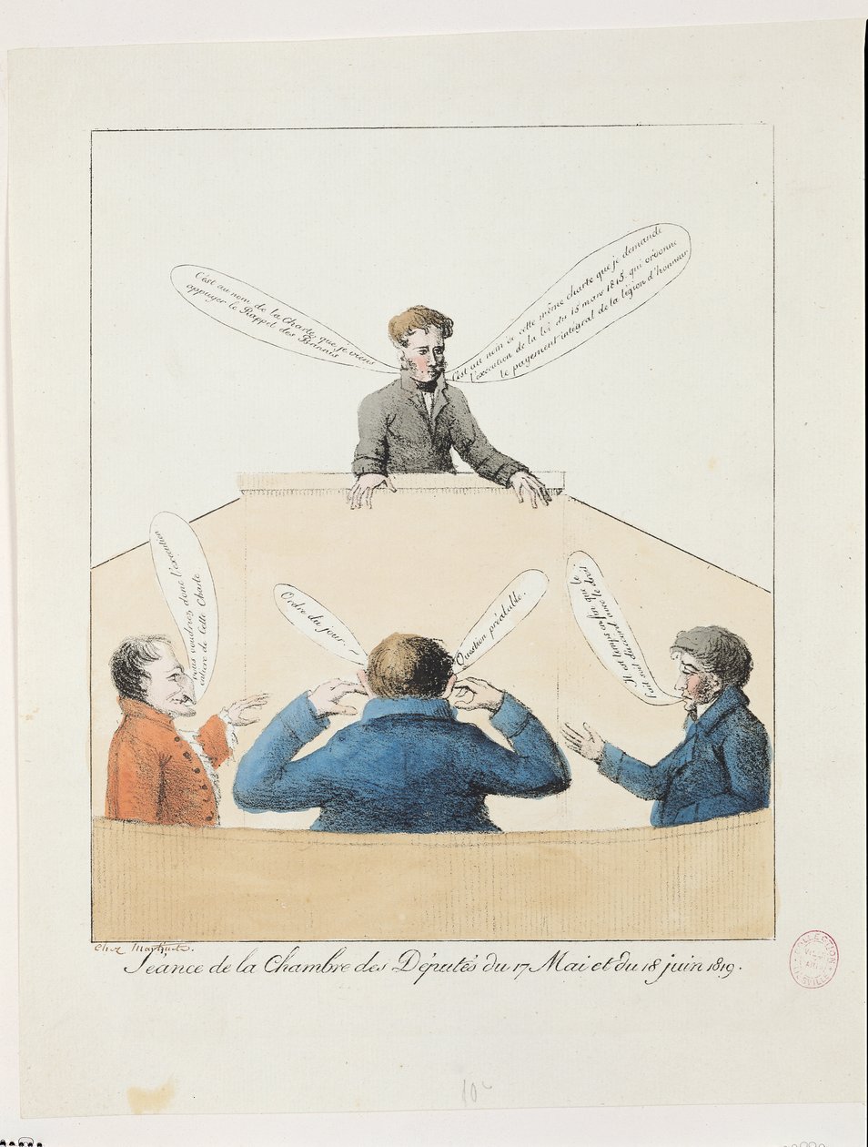 Reunión de la Cámara de Diputados del 17 de mayo al 18 de junio de 1819 de French School