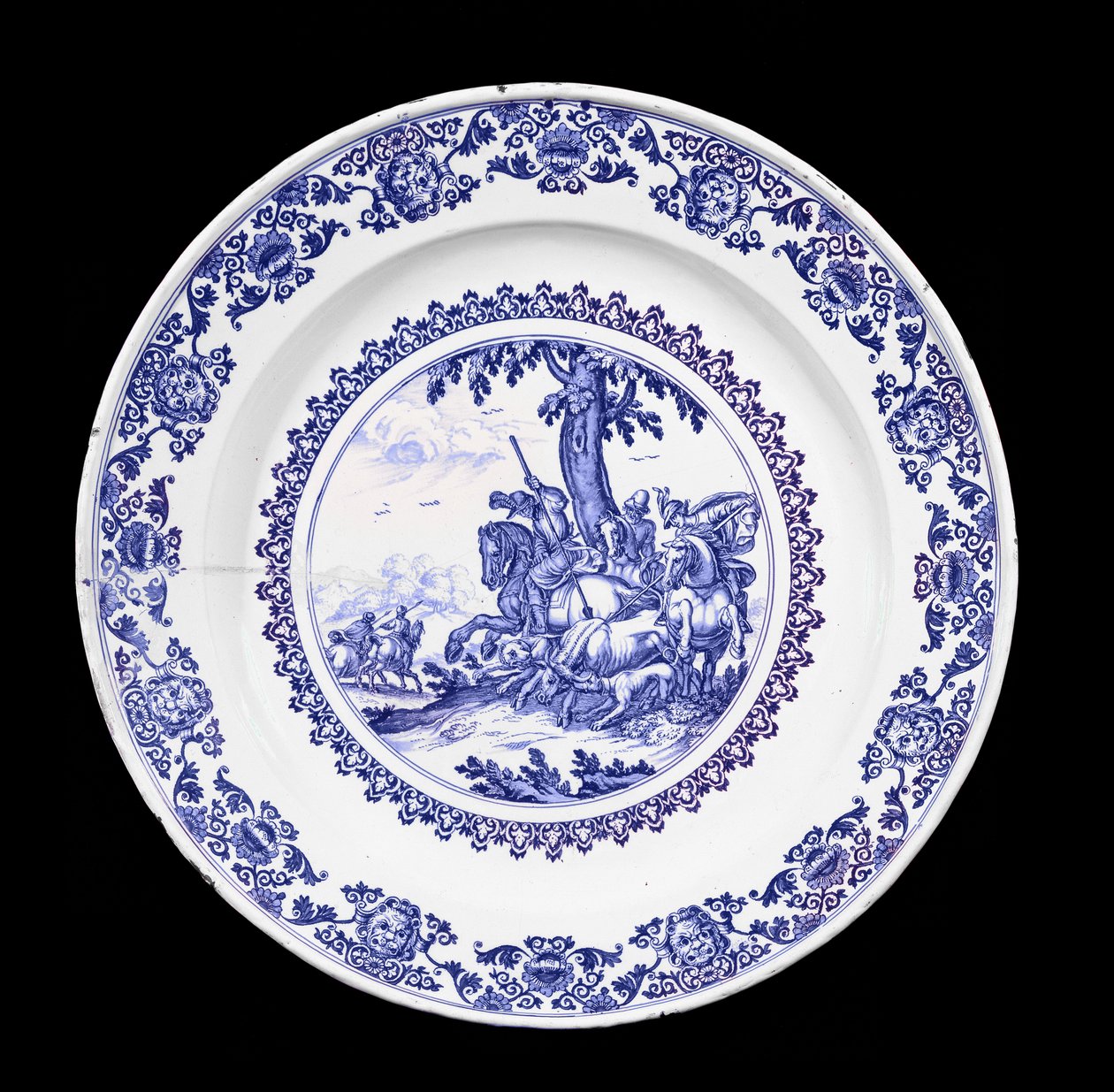 Plato de Moustiers, probablemente pintado por Gaspard Viry (1668-1720), c.1700 de French School