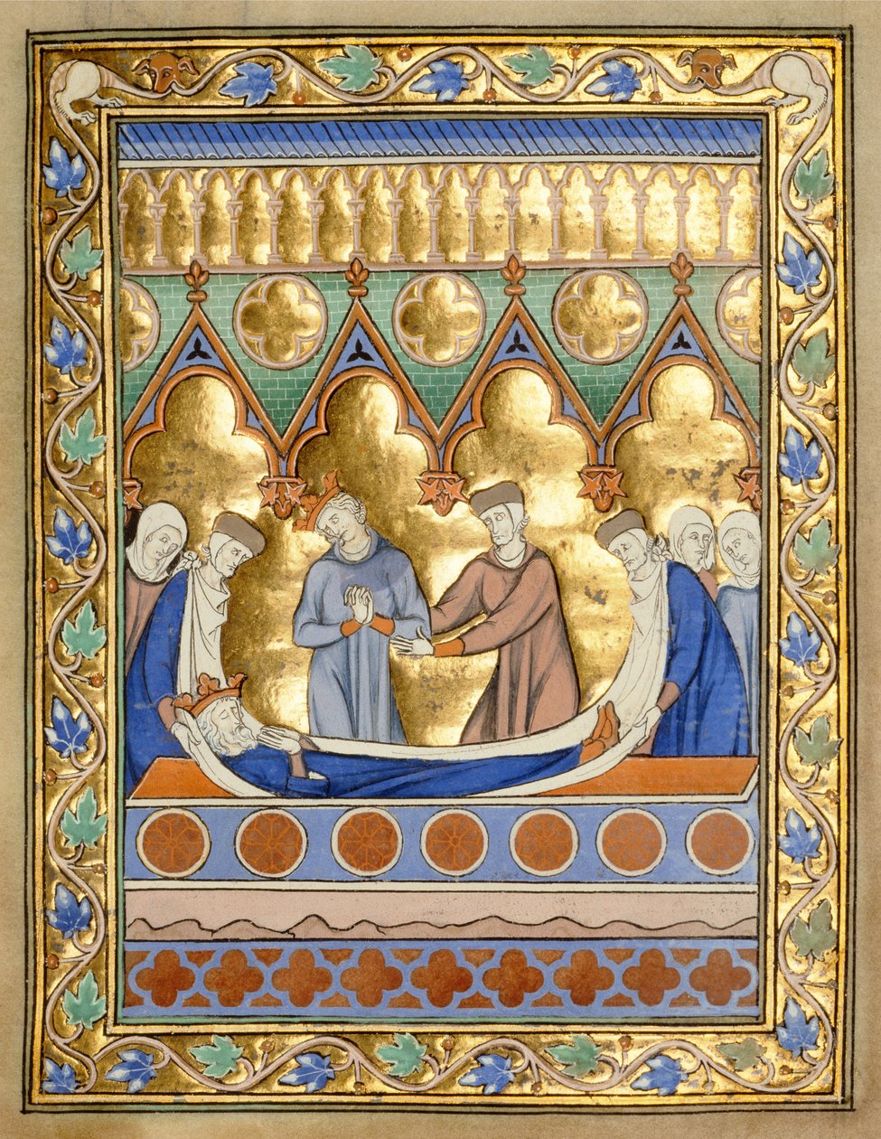 Entierro de David, del Salterio y Horas de Isabel de Francia, París, c.1260 de French School