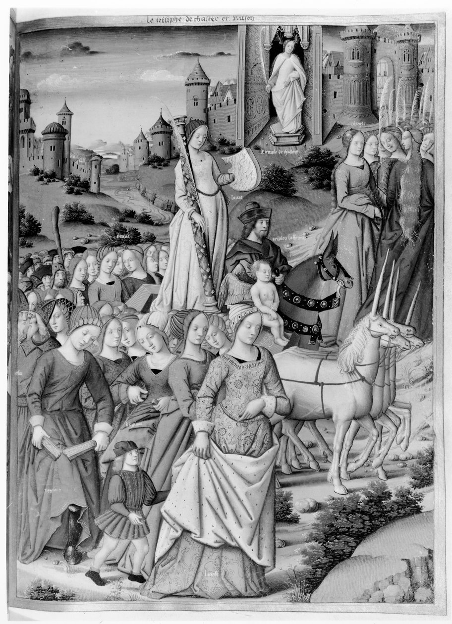 Ms.Fr.594 fol.102 El Triunfo de la Castidad y la Razón, de 