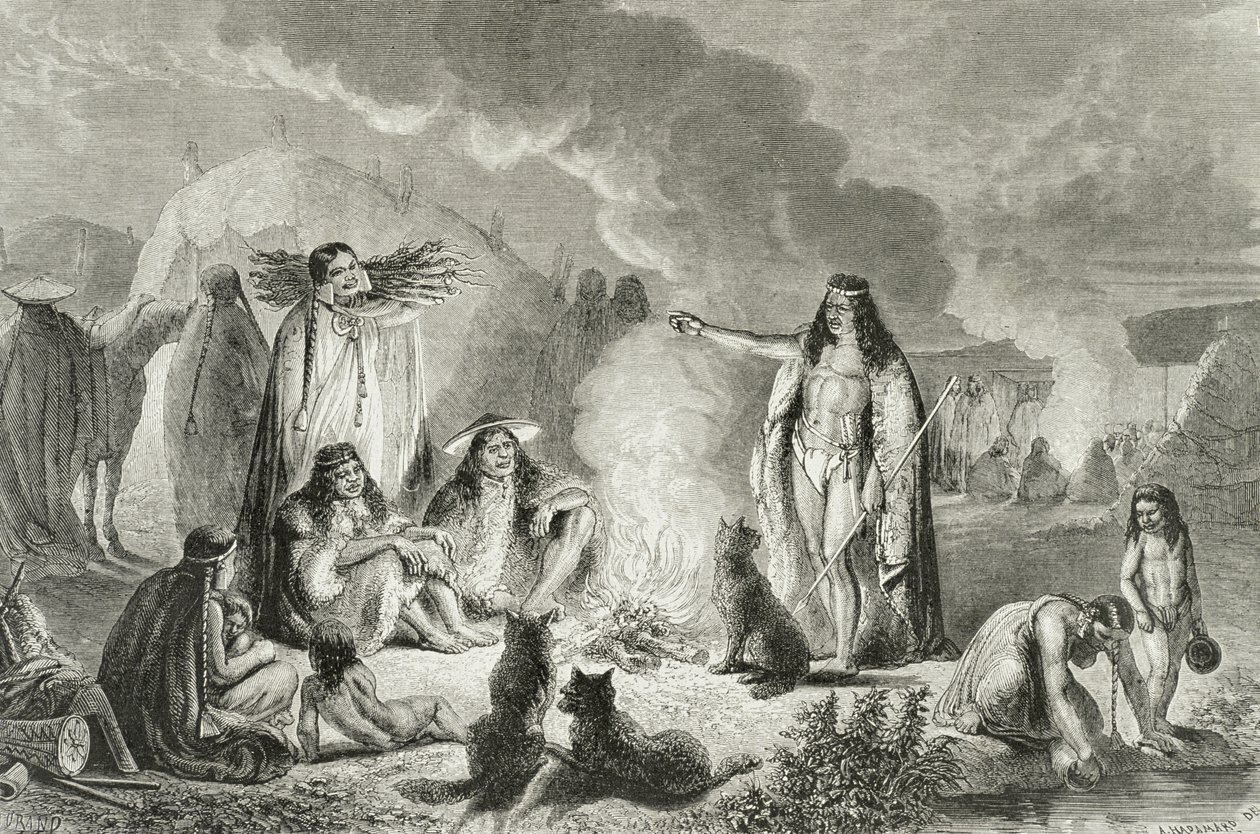Patagones nativos en la década de 1850, de 
