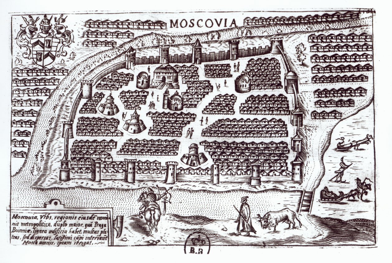 Plano de Moscú, 1628 de French School