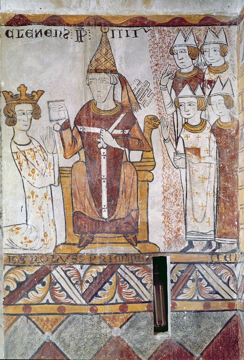 El Papa Clemente IV invistiendo a Carlos de Anjou con el Reino de Sicilia, 28 de junio de 1265 de French School