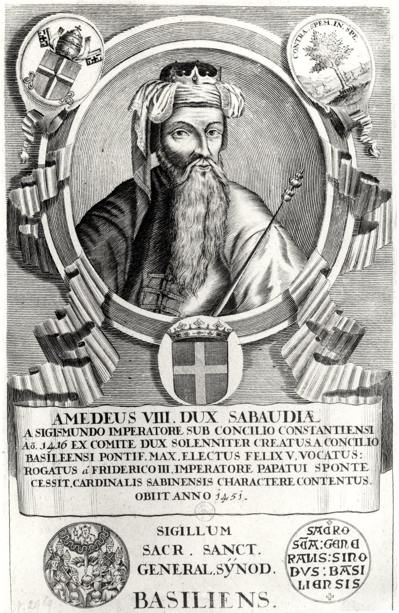 Retrato de Amadeo VIII Le Pacifique (1383-1451) de French School