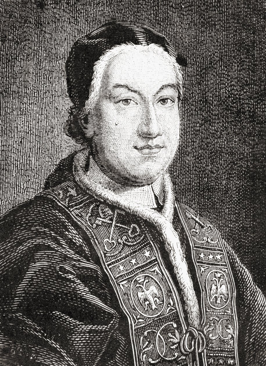 Retrato de Pío VI (Giovanni Angelo Braschi) (1717-99) Papa desde 1775 de French School