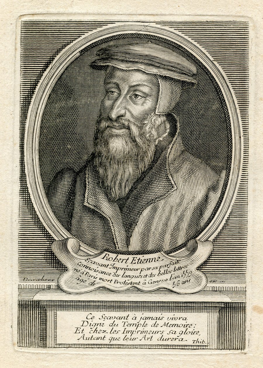 Retrato de Robert Estienne, 1559 de French School