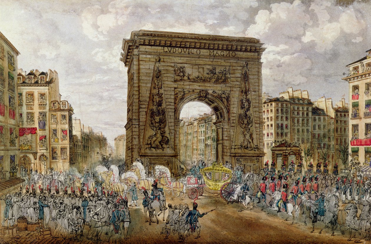 Procesión del Papa Pío VII (1742-1823) en París, 28 de noviembre de 1804 de French School