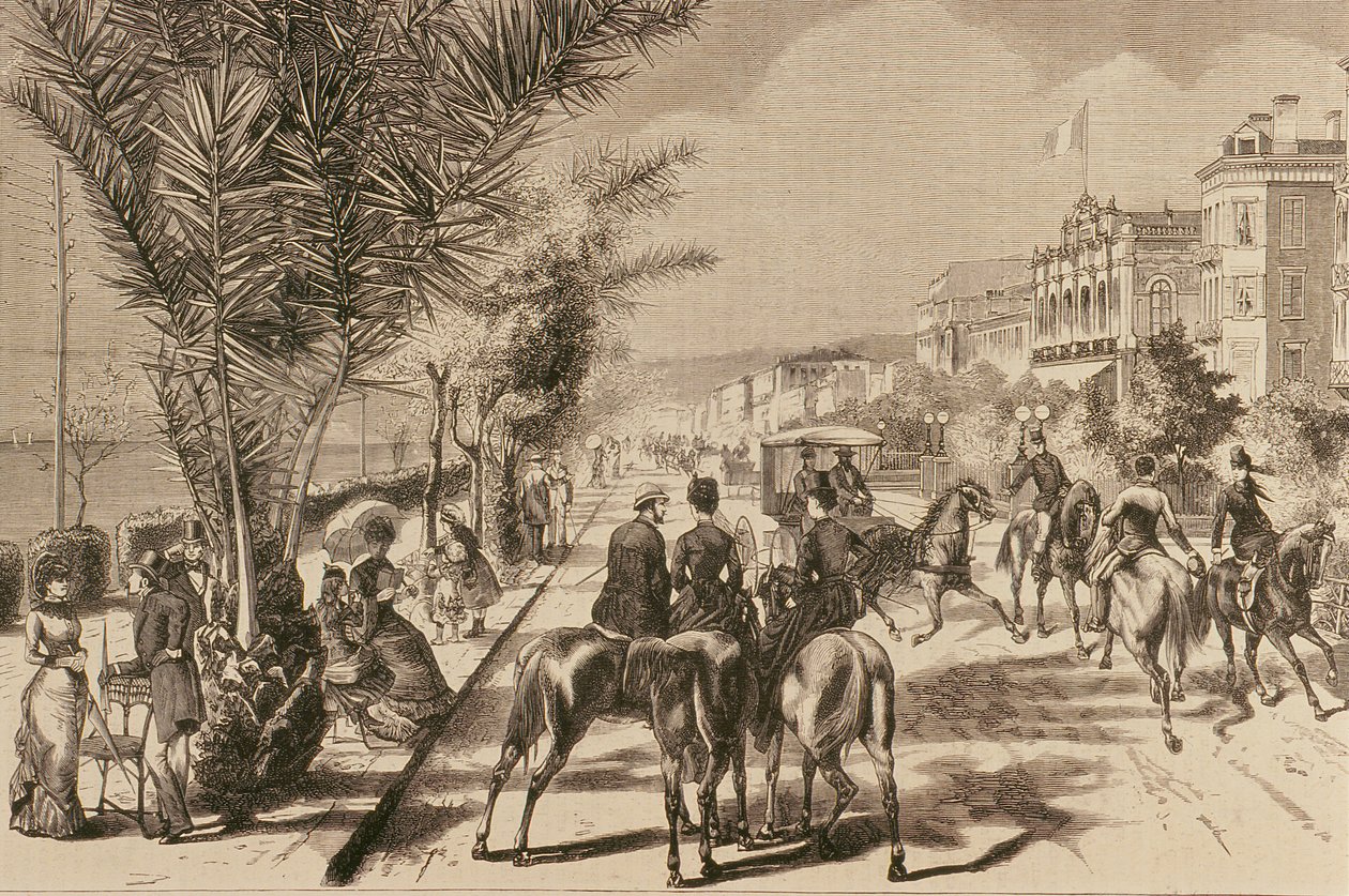 Promenade des Anglais, Niza, 1880 de French School