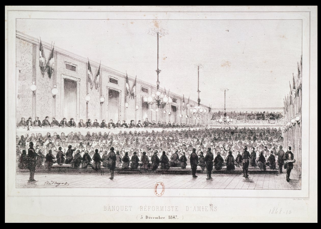 Banquete reformista en Amiens, 5 de diciembre de 1847 de French School
