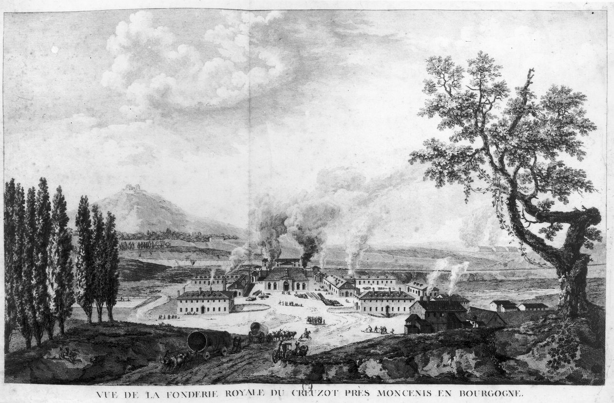 Fundición Real en Le Creusot en 1787 de French School