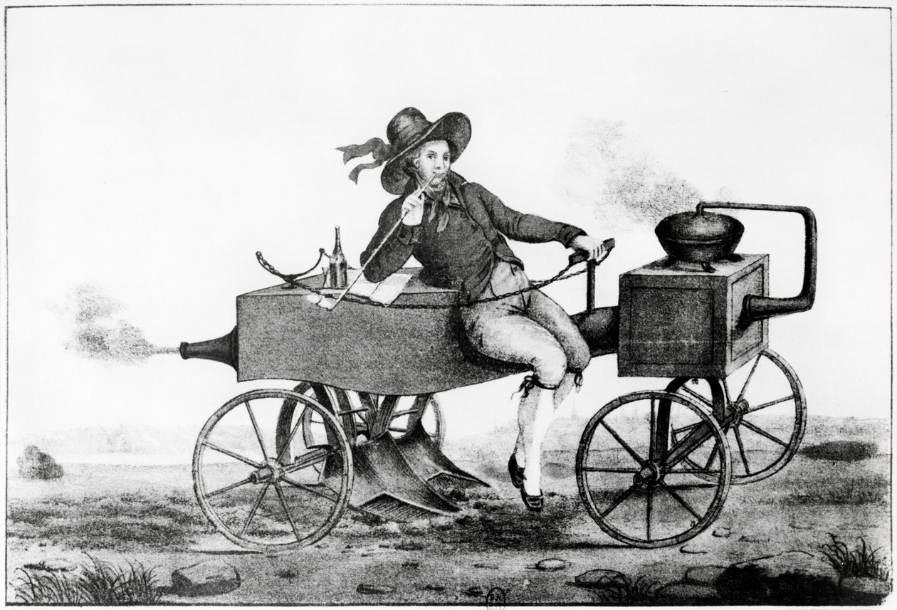 Arado de vapor, 1850 de French School