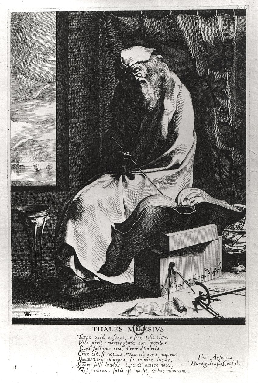 Tales de Mileto (c.625-c.547 a.C.) de French School