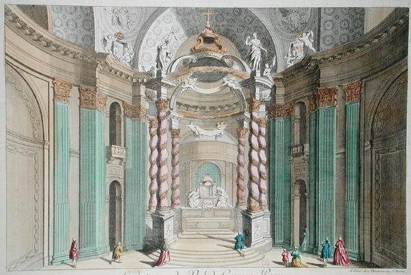 El Baldaquino en la Iglesia del Val-de-Grace, París de French School