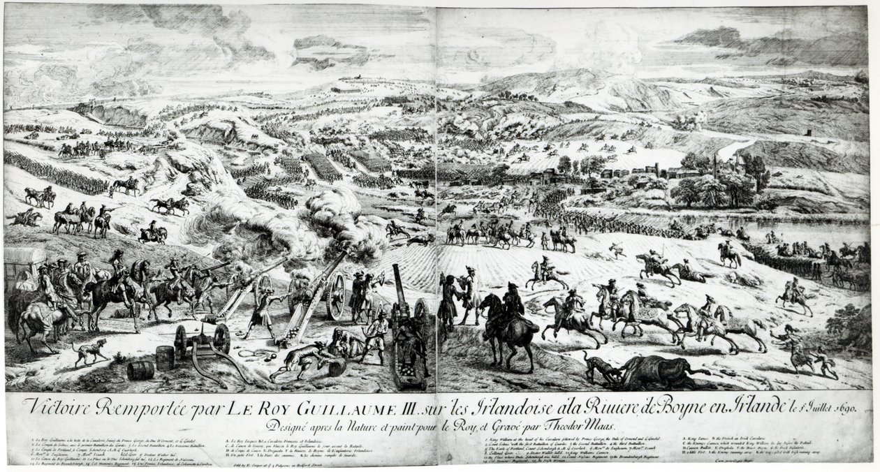 La batalla del Boyne, c.1690 de French School