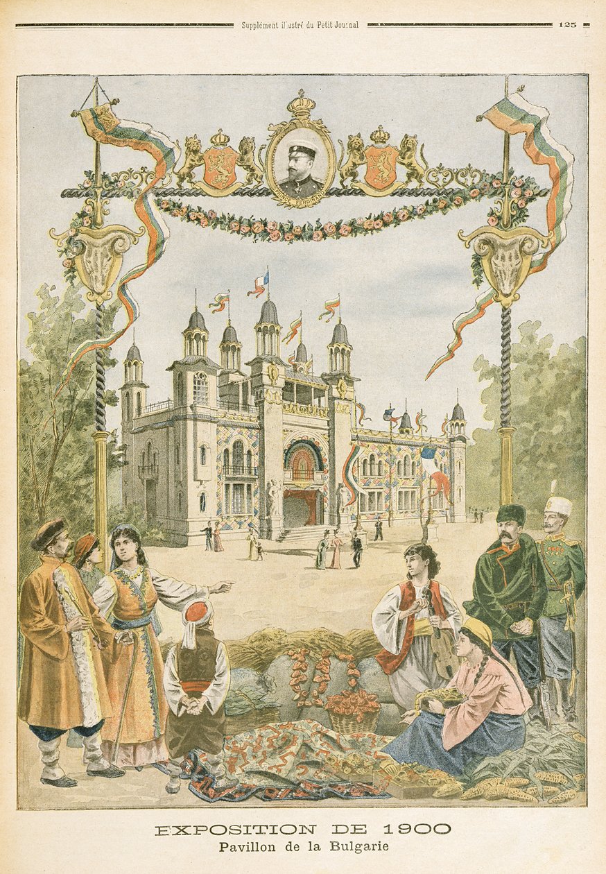 El Pabellón Búlgaro en la Exposición Universal de 1900, París, ilustración de 