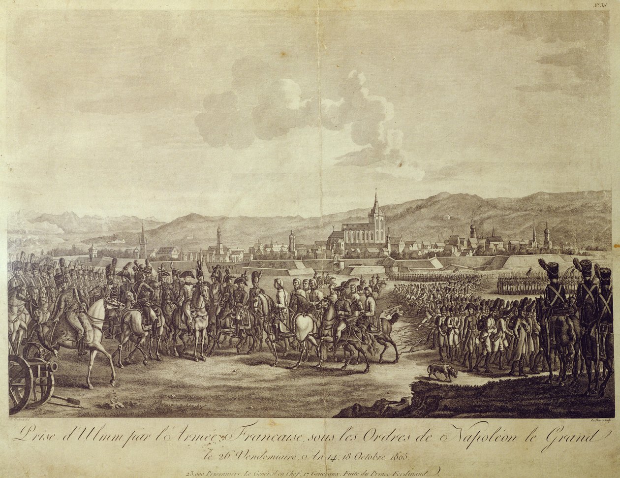 La capitulación de Ulm en octubre de 1805 de French School