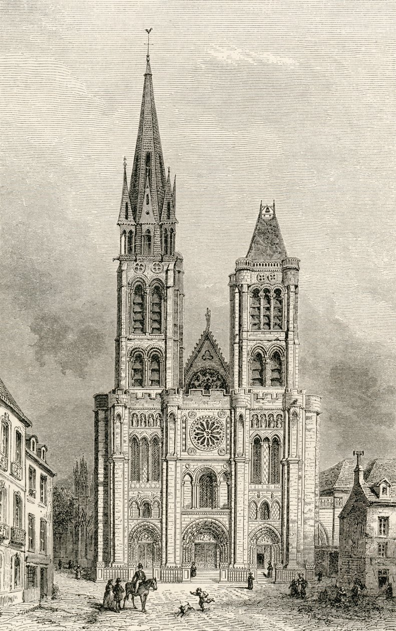 La Catedral de Saint Denis, con la torre norte antes de su demolición, de 