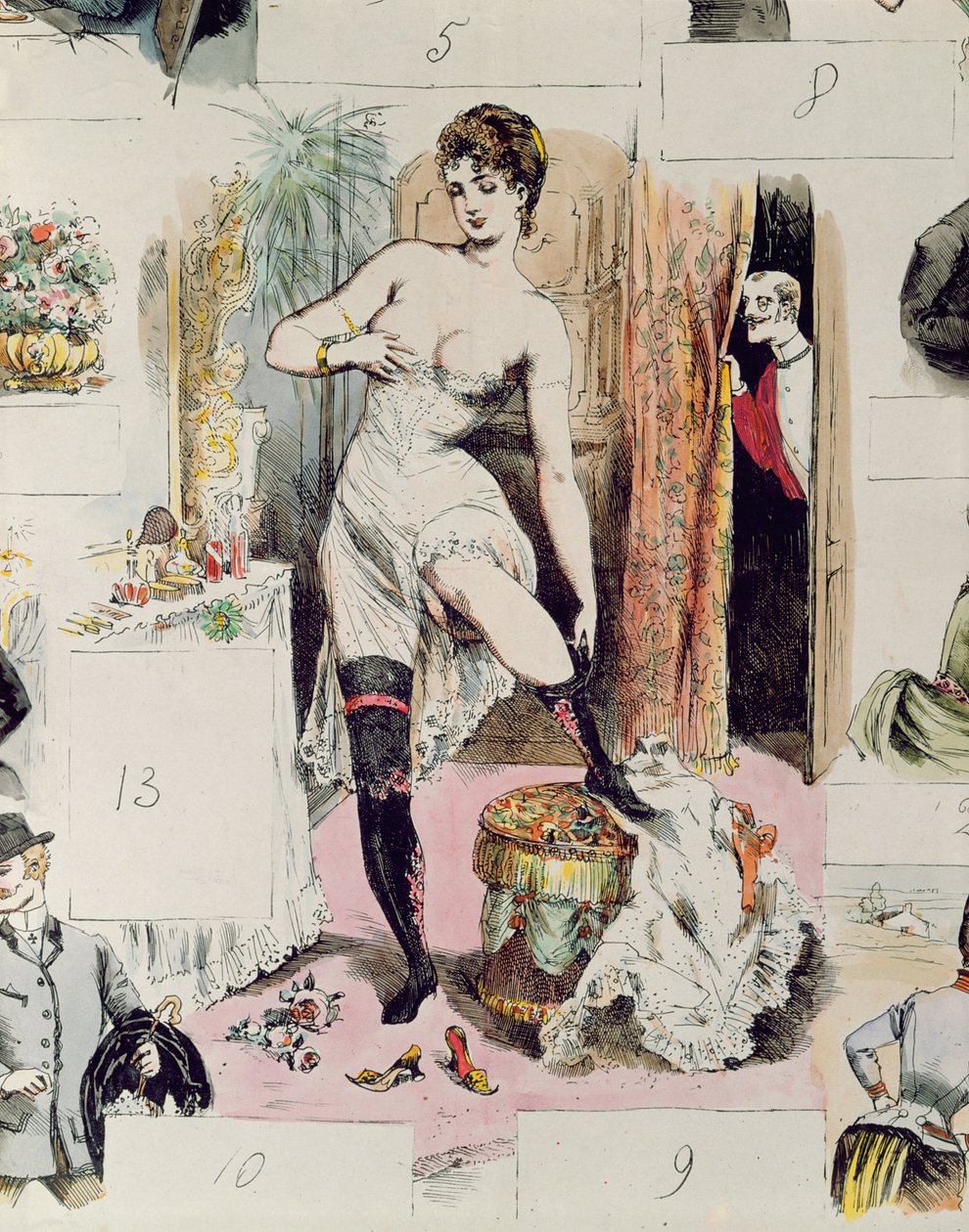 El Corsé, ilustración de La Vie Parisienne, c.1875 de French School