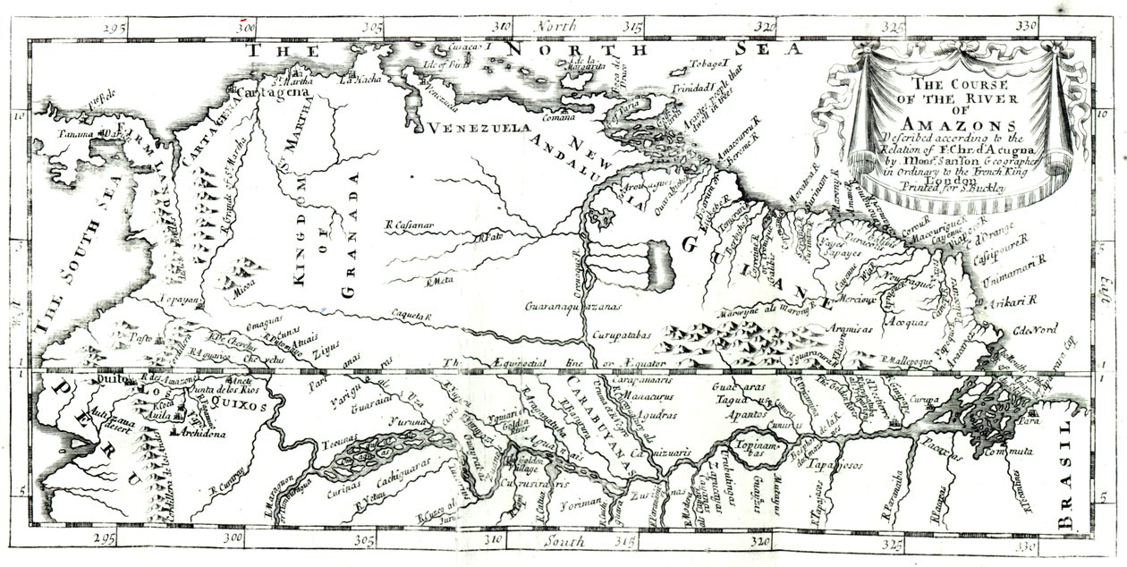 El Curso del Río Amazonas, 1698 de French School