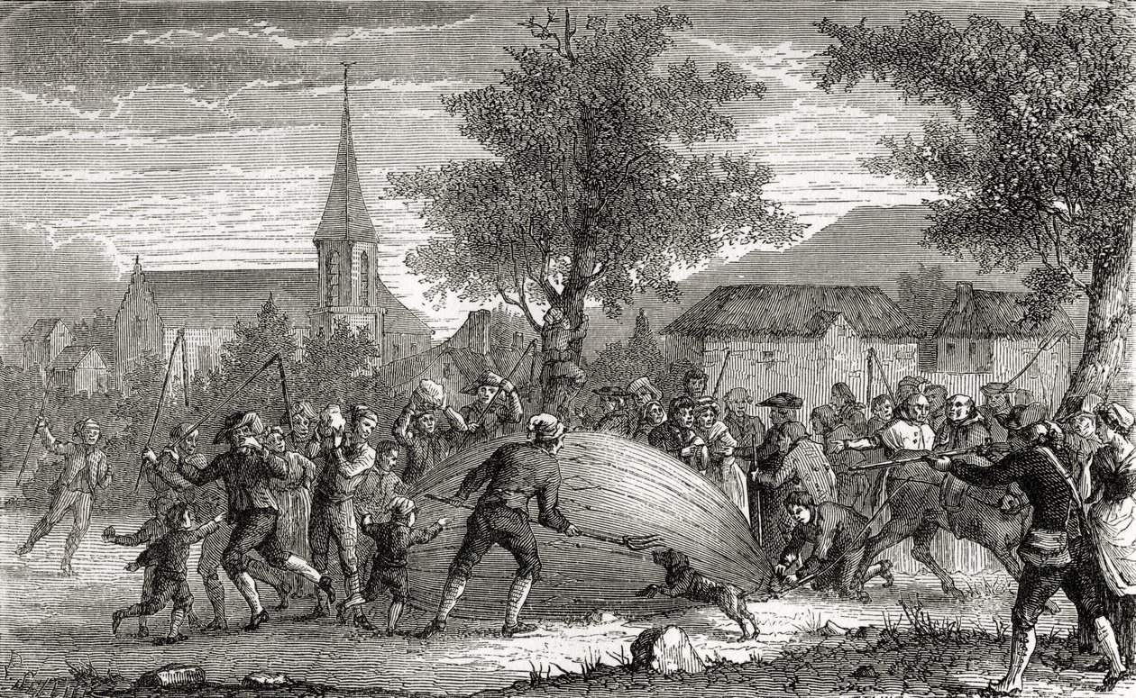 La destrucción del globo de Charles, París, 27 de agosto de 1783, de 